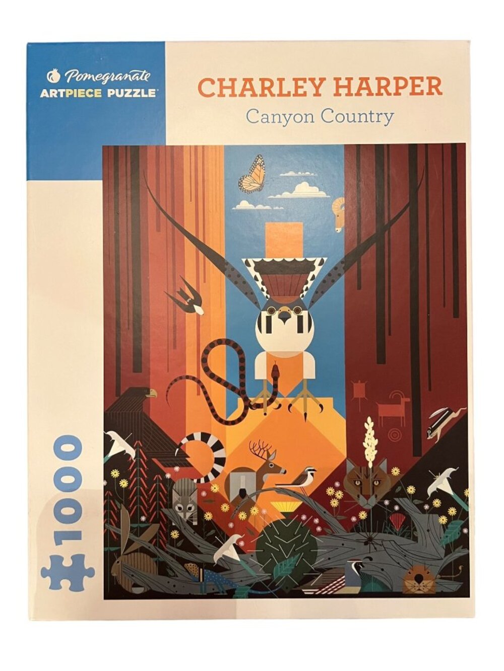 Pomegranate Charley Harper Canyon Country 1000-Piece Jigsaw Puzzle Vibrant Art